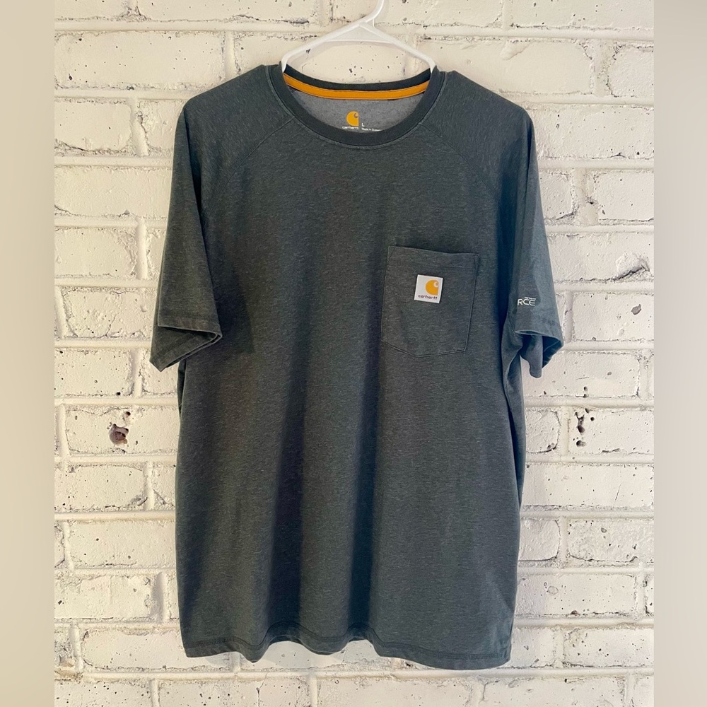 Men’s Grey Carhartt Force T-Shirt Size L